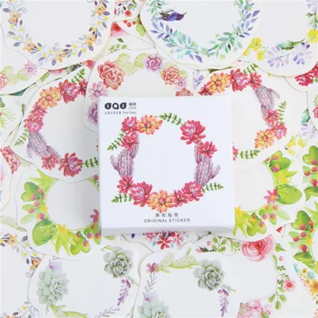

45 Pcs/lot Mini Wreath Paper Sticker Decoration DIY Ablum Diary Scrapbooking Label Sticker Kawaii Stationery