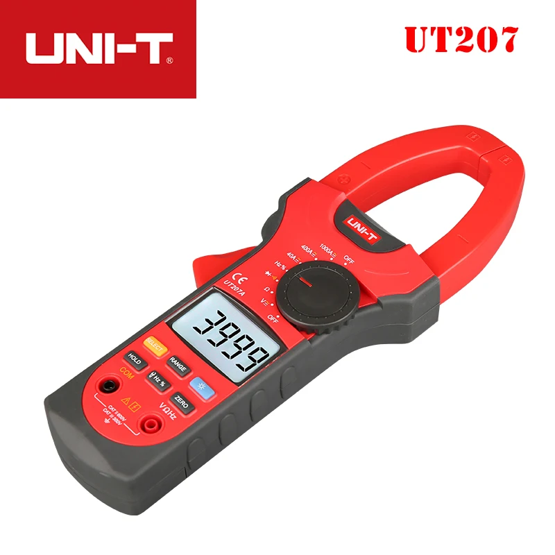 UNI-T цифровой клещи UT207 UT207A UT208 UT208A UT209 UT209A Авто Диапазон Вольт Ампер Ом Частотный