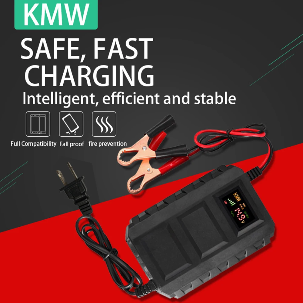 For Lead-Acid Battery Charging Motorcycle car battery charger 12v intelligent Full Automatic Car Battery Charger Smart Charging