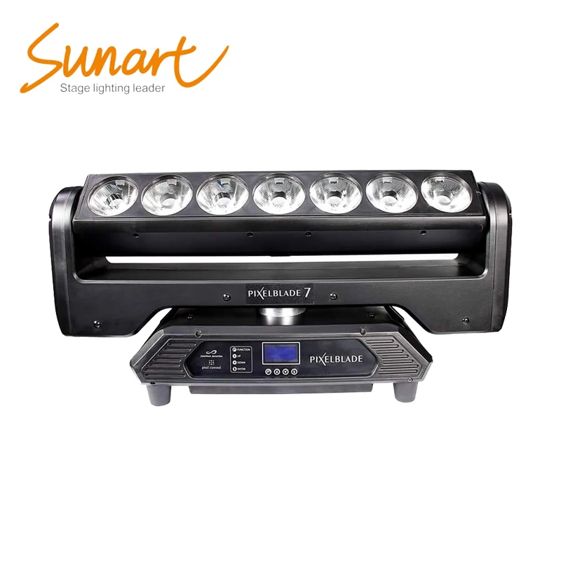 Free Shipping 7*15W LED Pixel Balde Beam Wash Spot /Stage Effect Light For DJ Disco DMX RGBW Full Color Moving Head