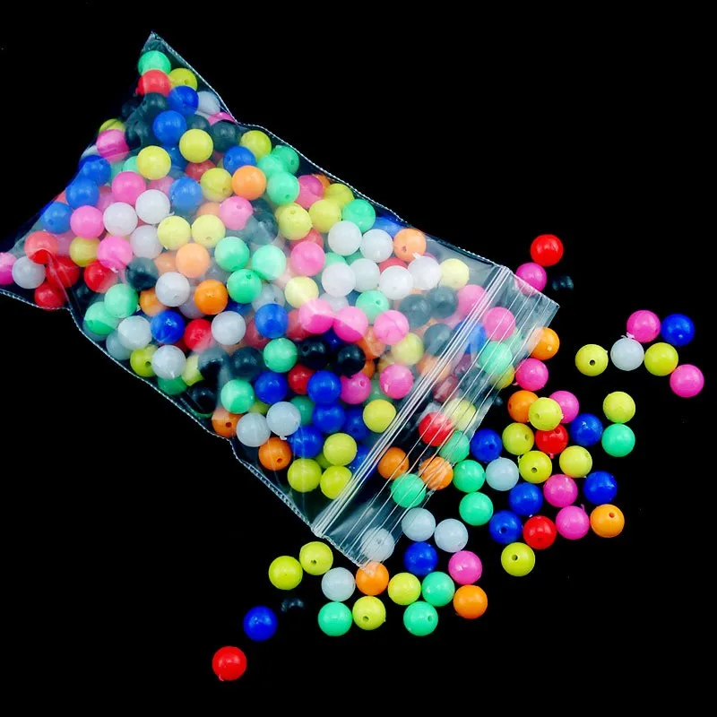 

100pcs/Lot 6mm/8mm Colorful Plastic Fishing Beads Fishing Gear Carp Fishing Stop Rigs Beads Fishing Tackle Accessories