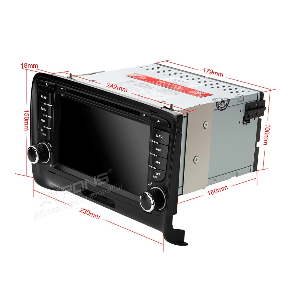 Clearance 7" Special Car DVD for Audi TT MK2 2006-2014 with Original UI/Appearance Design & Dual Channel CanBus System 3