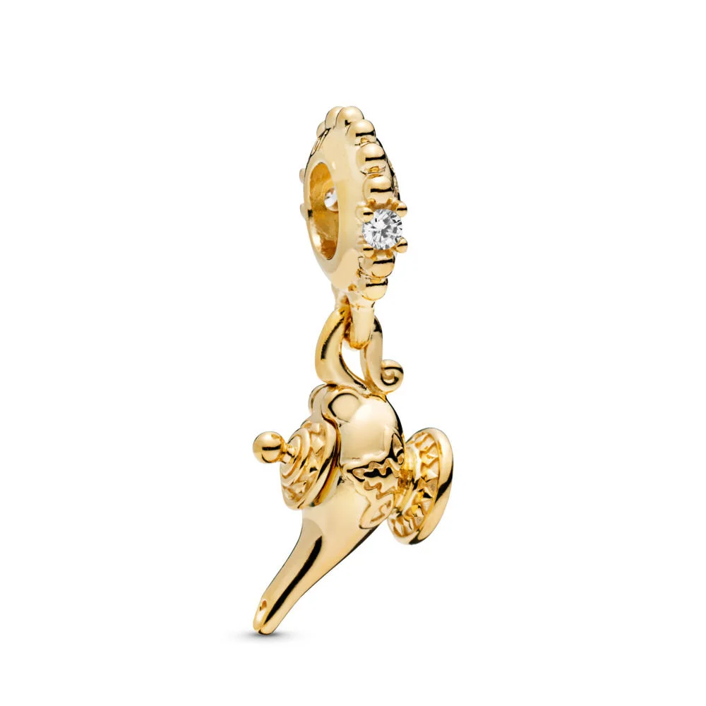 

2019 Mother Day Real 925 Sterling Silver Bead Magic Lamp Pendant Charm Fit Original Women Pandora Bangle Bracelet DIY Jewelry