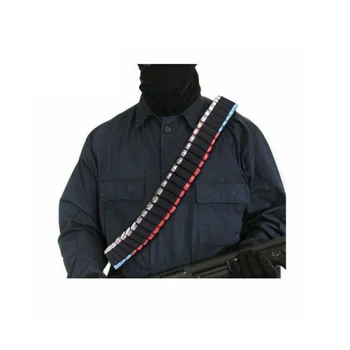 

144*5cm 50 Shell Bandolier Belt Tactical Hunting Ammo Carrier Airsoft Adjustable Rifle Cartridge Belt