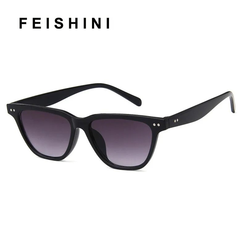 FEISHINI 2019 узкие Солнцезащитные очки женские брендовые дизайнерские ретро