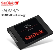 SanDisk Ultra 3D SSD Внутренний твердотельный накопитель 250 ГБ 500 ГБ SATA III 2,5 «1 ТБ SSD жесткий диск диско Дуро ssd для ноутбука Настольный