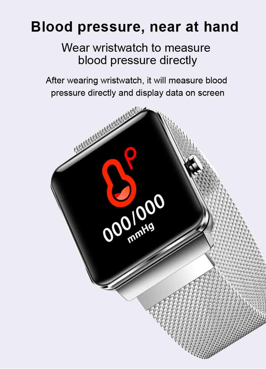 H10 Smart Band Watch Men Women Sports Watch IP68 Waterproof Nylon Stell Strap Step Heart Rate Blood Pressure Smartwatch