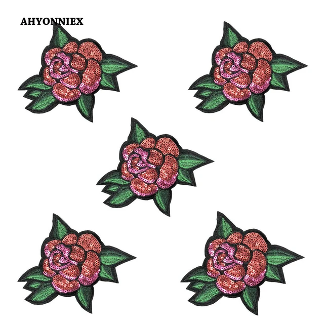 Buy AHYONNIEX 8 Colors Small Embroidery Flower Patches Iron on