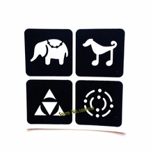 Маленький мультяшный слон треугольник Тотем маленькая татуировка трафарет хна Рисование пастой блеск собака боди-арт инструмент шаблон татуировки