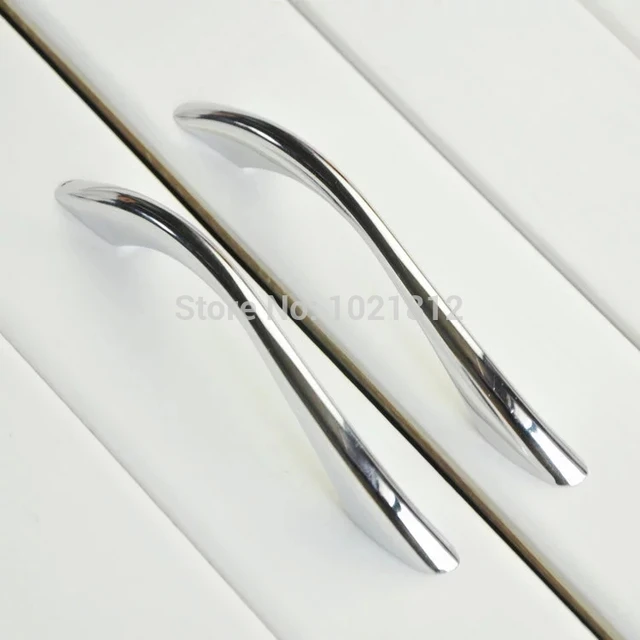 2pcs S Pattern Solid Cabinet Handle Chrome Pulls Kitchen 2pcs S Pattern Solid Cabinet Handle Chrome Pulls Kitchen Handles Bars Cupboard 128mm Hole