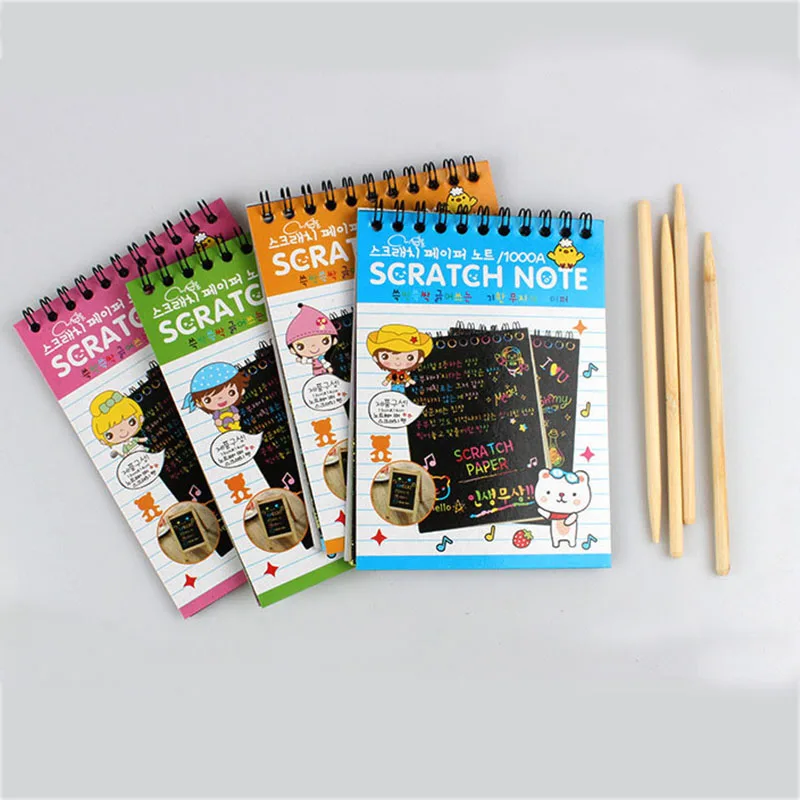 

Children's creative DIY scratch painting Colorful graffiti student toy fun scratch painting coil painting art supplies