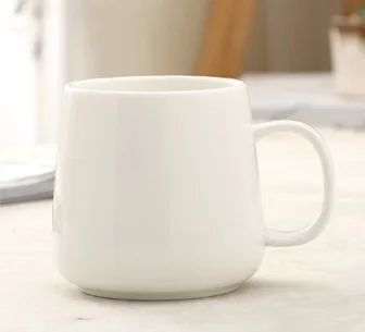 

350ml oval ceramic mug with handgrip, special design blank high quality mug, logo printing is available