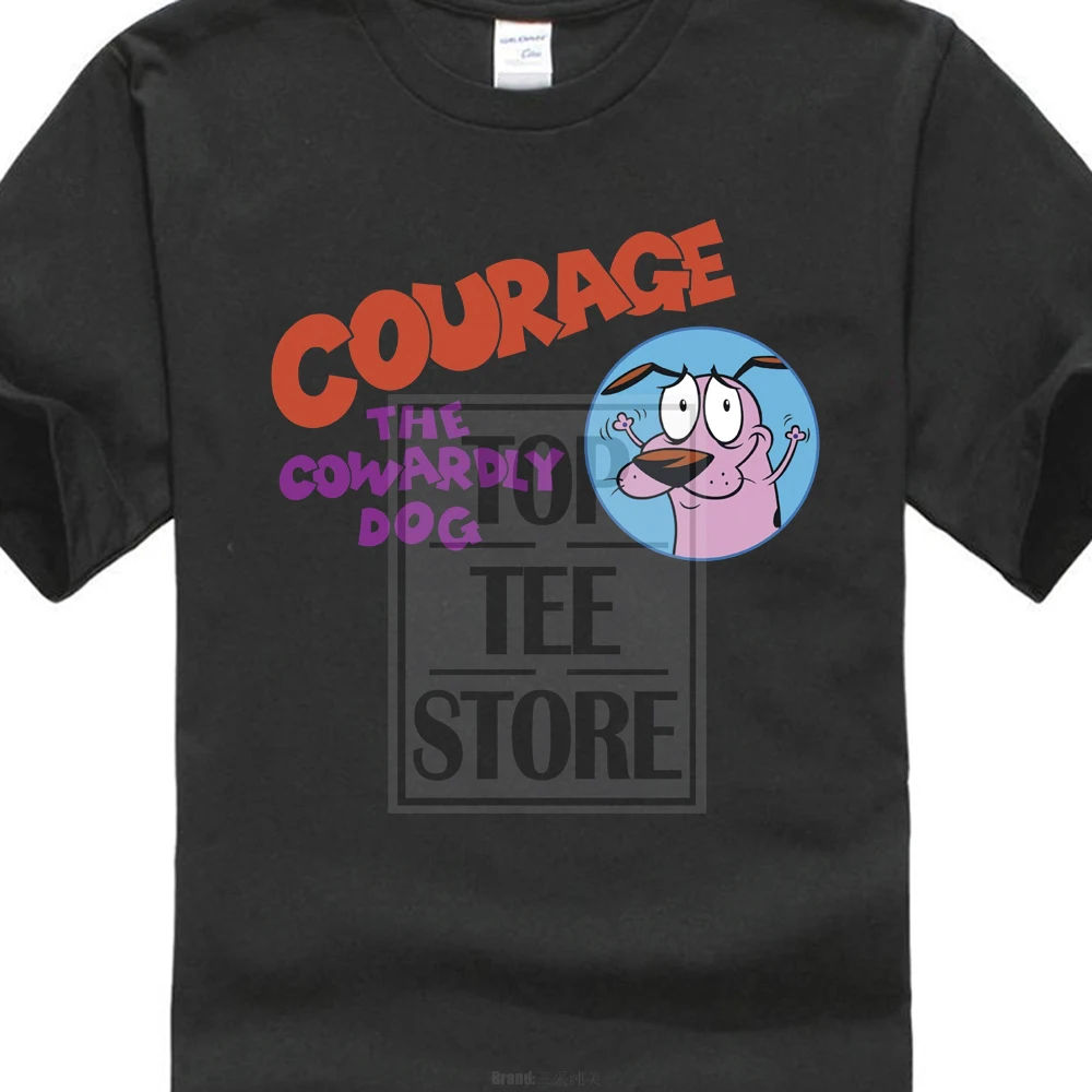 Courage The Cowardly Dog Men'S Courage Logo T Shirt Black ...