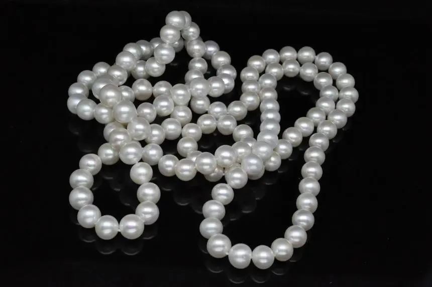 

Hot sell Noble- SHIPPING>>>@@ AS4104 Noblest 52 inch Natural white pearl necklaces