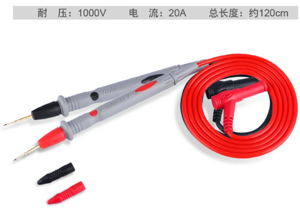 Useful Digital Multimeter 1000V 20A Test Lead Probe Cable SMD SMT Needle Tip