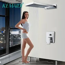 KEMAIDI ванная комната скрытые душевые наборы Роскошный водопад душ с двумя функциями смеситель для душа дождевая душевая головка