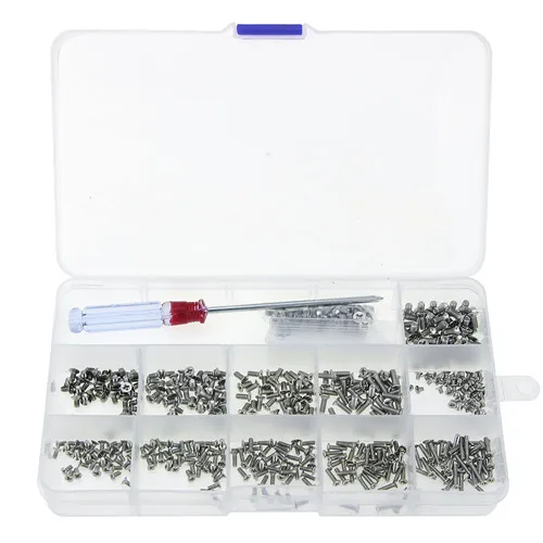 Silver 12 типов мини-винтов Diy набор винтов для ноутбука компьютера DIY сборка ремонта винтов крепежа - Цвет: Silver