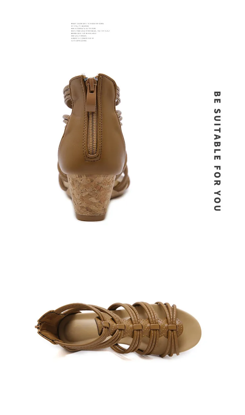 TIMETANG2019/Новое поступление; женская обувь; удобные повседневные пляжные сандалии-гладиаторы в римском стиле; женские летние сандалии на молнии; Sandalias; большие размеры 35-42; E388