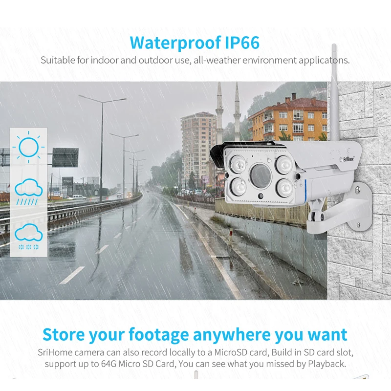 IP камера Sricam SH027 уличная водонепроницаемая 3 Мп Wi Fi 5 кратный зум H0265|Камеры