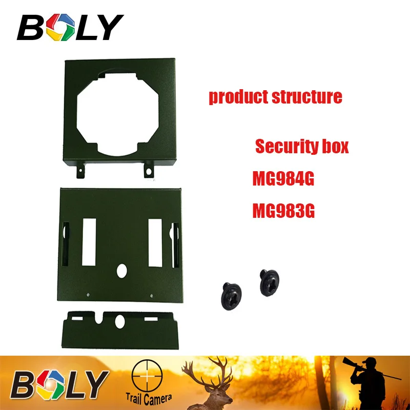 BolyGuard Hunting Accessories 3pcs Screw Security Box Solar Panel Steel Construction Hidden Security Cameras Tool Solar Charger