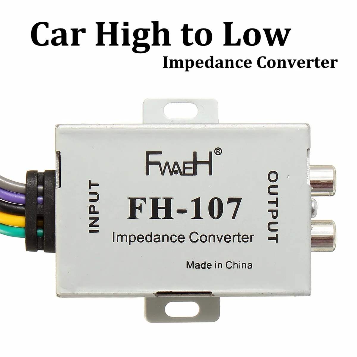 Impedance Converter Adapter Adjustable Speaker to RCA Line 12V Car High
