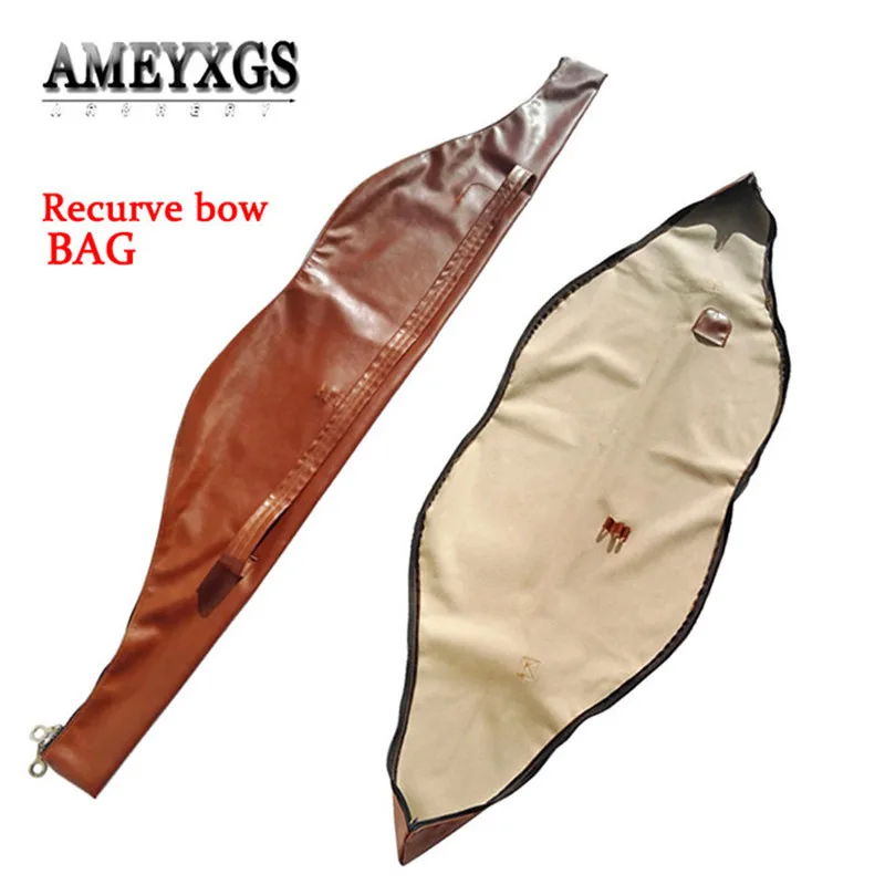 153x27cm Archery Traditional Recurve Bow Bag PU Leather Traditional Bow