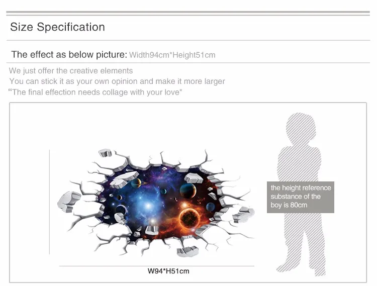 [SHIJUEHEZI] Вселенная небесное тело 3D потолочные наклейки DIY настенные наклейки для детской комнаты гостиная дом украшение пола