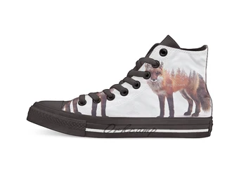 

Fox 1 Design breathable Casual High Top lace-up Canvas shoes sneakers