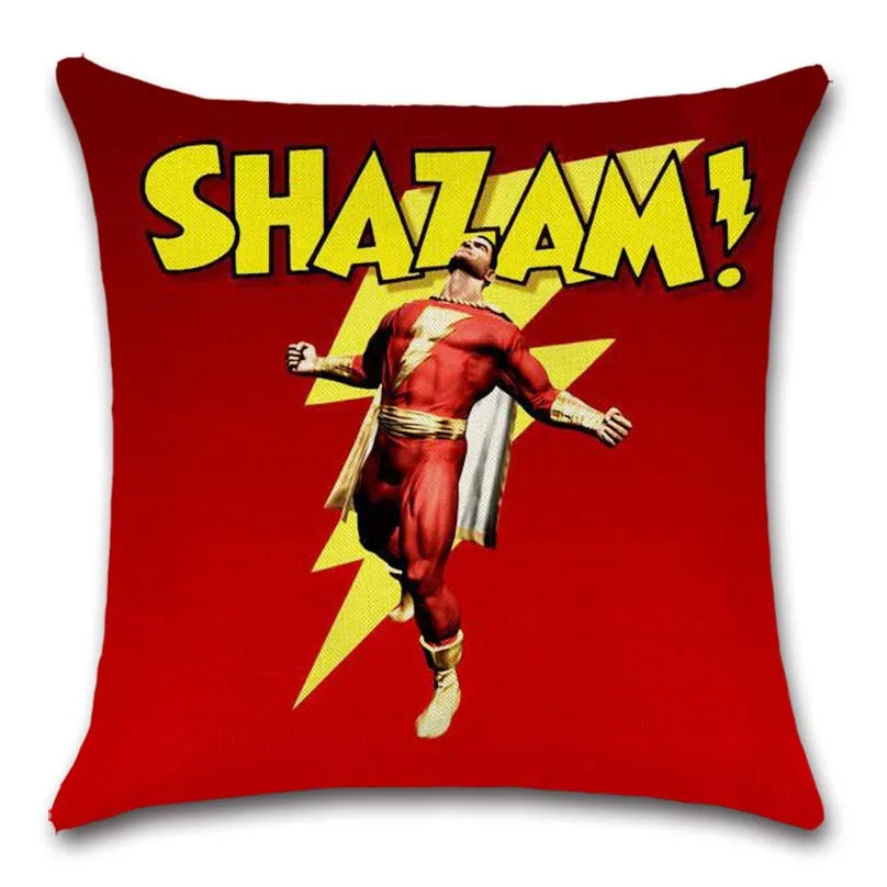 Супергерой из фильмов шоу Shazam знак декоративный домашний диван-кресло подушка крышка друг дети подарок Прямая наволочка