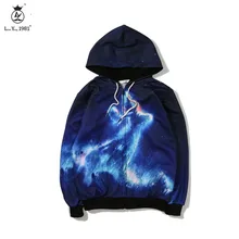 2017 men jacket and coats Autumn Winter Zipper jacket Fashion mens jacket Wool Liner warm outwear male 3D Printed Hooded Hoodies