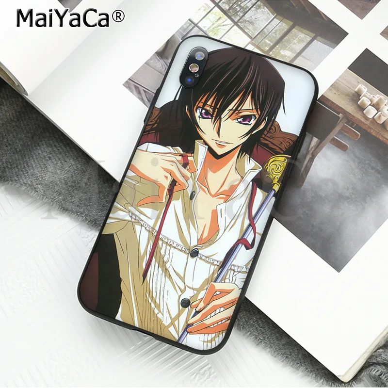 MaiYaCa код Geass Coque Оболочка Чехол для телефона для iPhone X XS MAX 6 6S 7 7plus 8 8Plus 5 5S XR