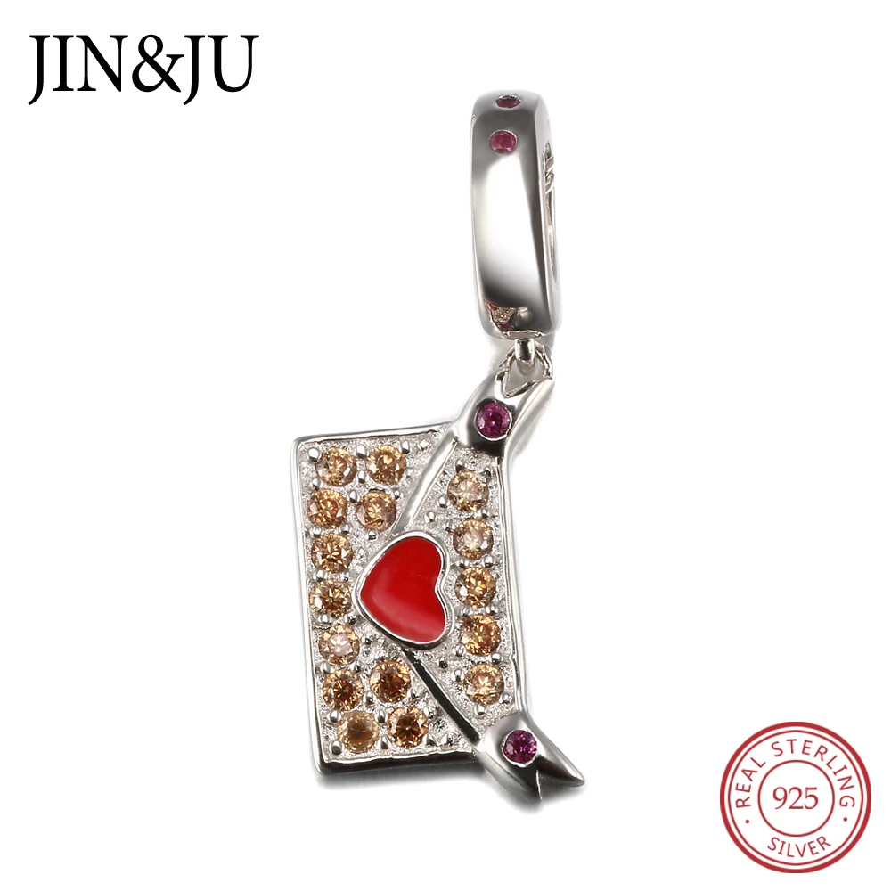 JIN &amp JU DIY Ювелирные изделия конверт сердце дизайн осень зима Рождество подарки 925