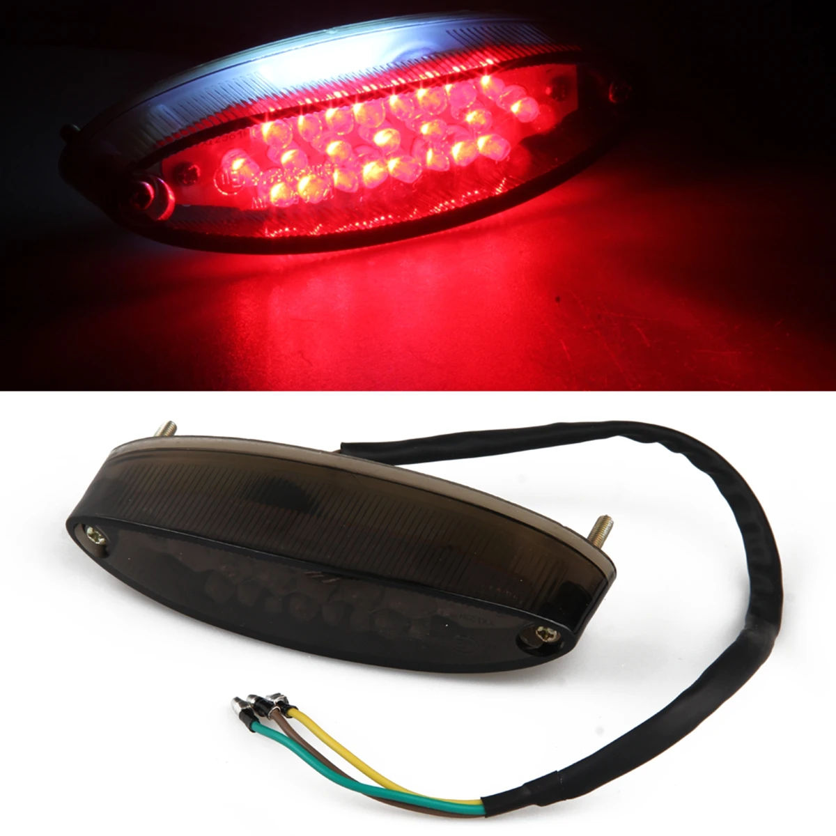 

Motorcycle 28 LED Brake Running Turn License Plate Tail Light Quad ATV Bike