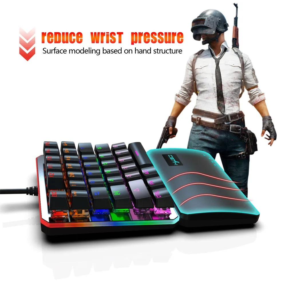 Механическая проводная USB-клавиатура для PUBG/ LOL 35 клавиш | Компьютеры и офис