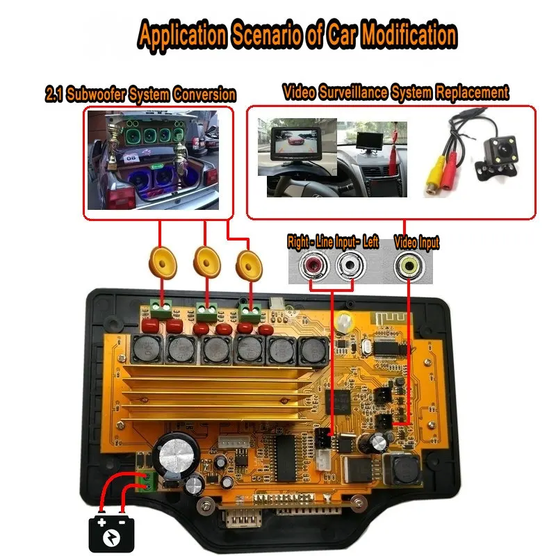 TPA3116 50wx2+ 100 Вт 2,1 сабвуфер цифровой усилитель Bluetooth аудио видео DTS FLAC APE WAV MP3 декодер плата для автомобильной колонки