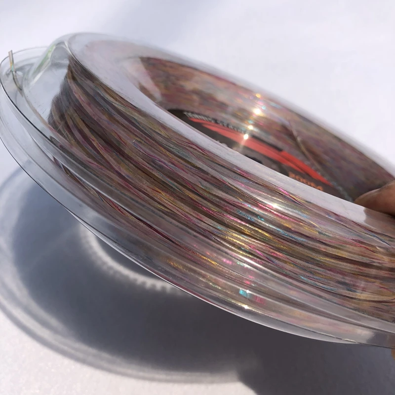 1 Reel 200M ZARSIA 1.35mm synthetic flash nylon Rainbow tennis string soft feeling tennis racket strings tennis racket strings