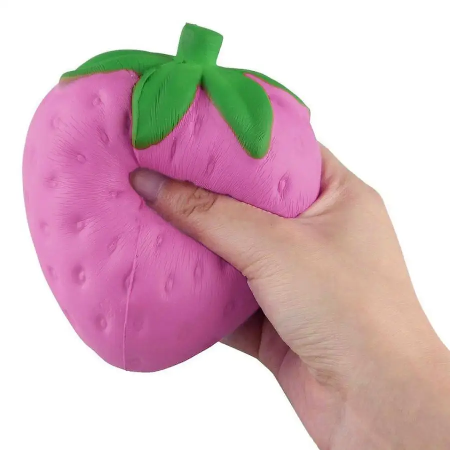 

2018 hot Funny Toys Strawberry Cream Scented Slow Rising Squishy Anti Stress Toy Cell Phone Charms Pendant Strap Kid Soft Toy