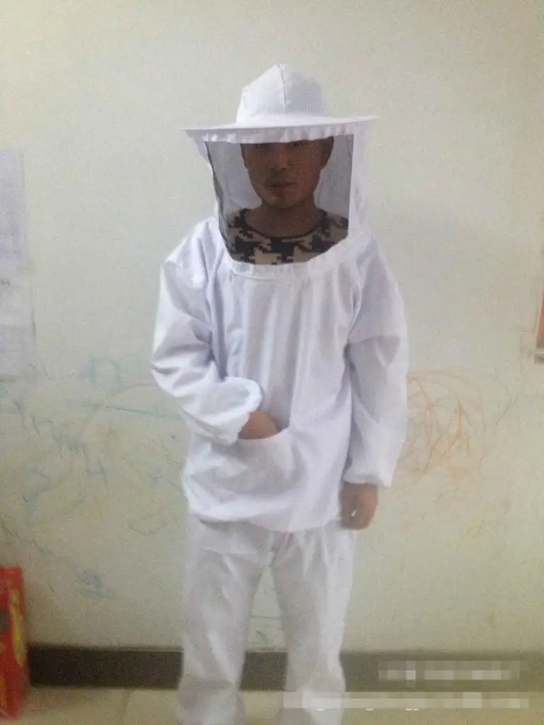 Пчеловодство полный костюм с вуалью/куртка и брюки завеса от пчел защитная одежда камуфляж для пчеловодства костюм для взрослых