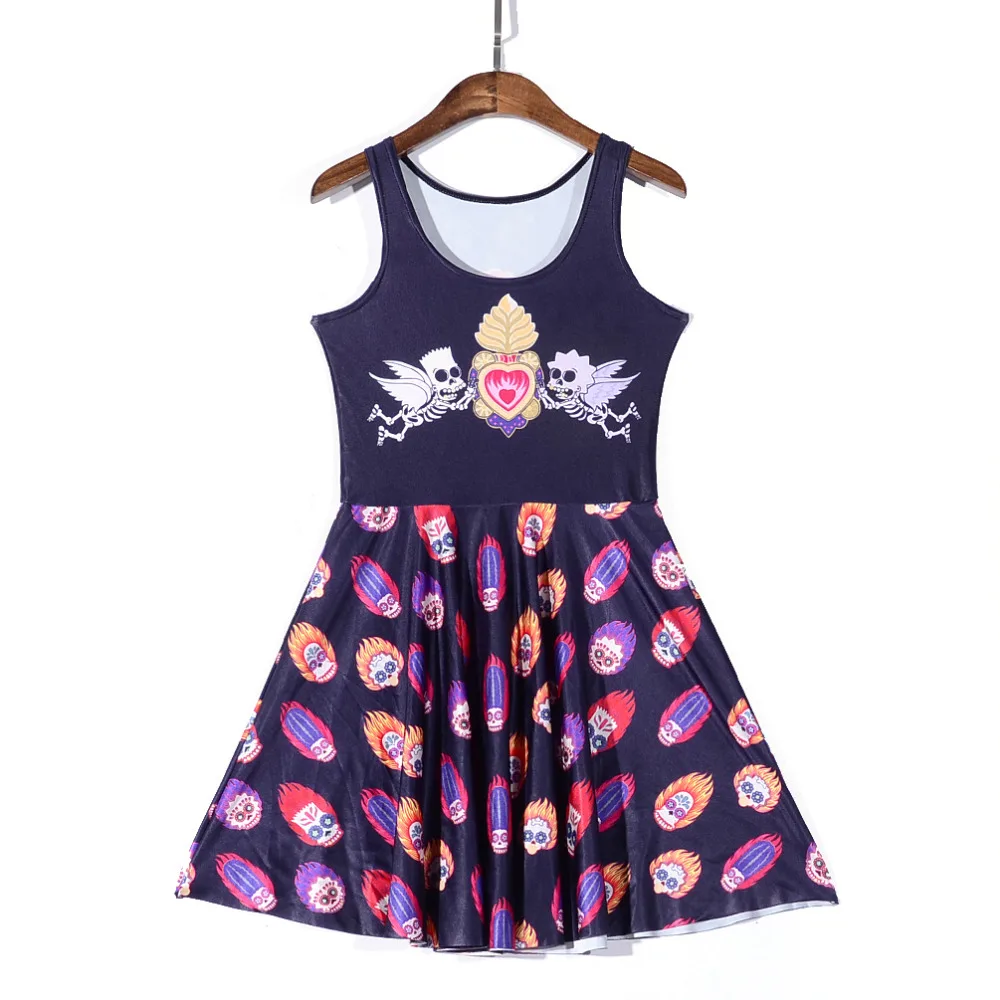 Fashion font b Women b font font b Dress b font Angel Fire Skull Halloween Mask