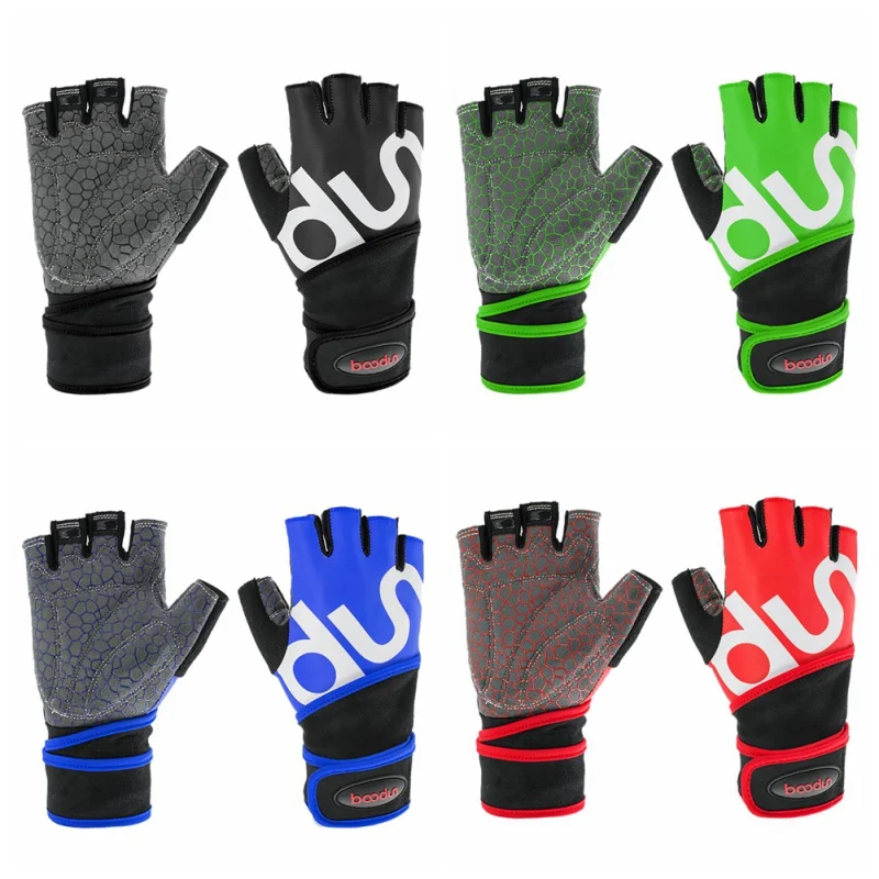 anti-slip Wear resistant Sports Fitness Weight Lifting Gym Gloves Workout Wrist Wrap Exercise Glove for Men Women