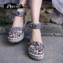 Flower Wedge Heel Sandal