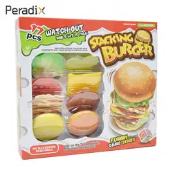 Укладка Burger игрушка стека Еда игрушка способность начала стимулирует творчество Творческий Многоцветный 17 вечерние Puzzle