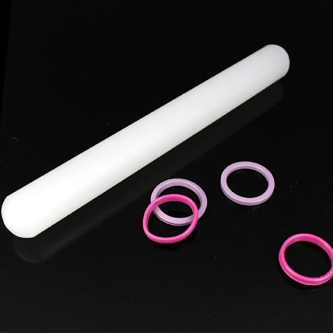 

Kitchen tool White Sugarcraft Cake Pattern Smoother Cutter Embosser Rolling Pin Tool accesorios de cocina reposteria