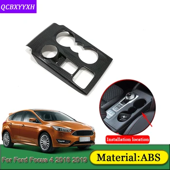 

Car Styling ABS Fit For Ford Focus 4 2018 2019 Car Water Cup Holder Sequins Internal Decoration Covers Stickers Auto Accessories