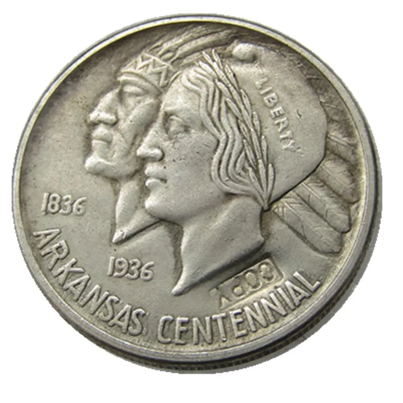 

1936 Arkansas Commemorative Half Dollars Silver Plated Copy Coins