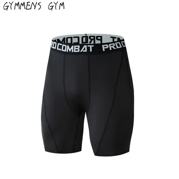 

Men Bodybuilding Shorts Fitness Workout Inseam Gyms Shorts Male Muscle Alive Elastic Compression Tights