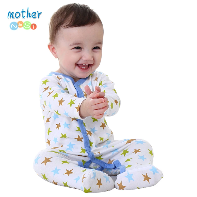 Mother Nest Baby Boys Girls Clothes Long Sleeve Character Print Coveall