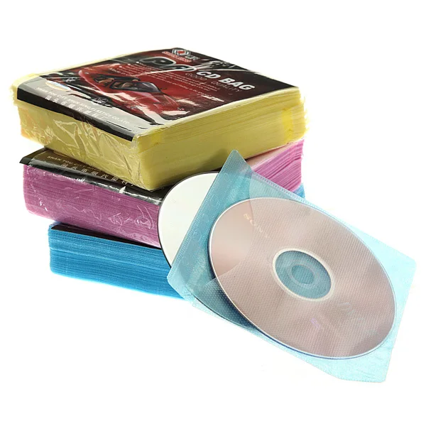 Image High Quality New 100 pcs lot CD DVD Double Sided Cover Storage Case Plastic Bag Sleeve Envelope Hold