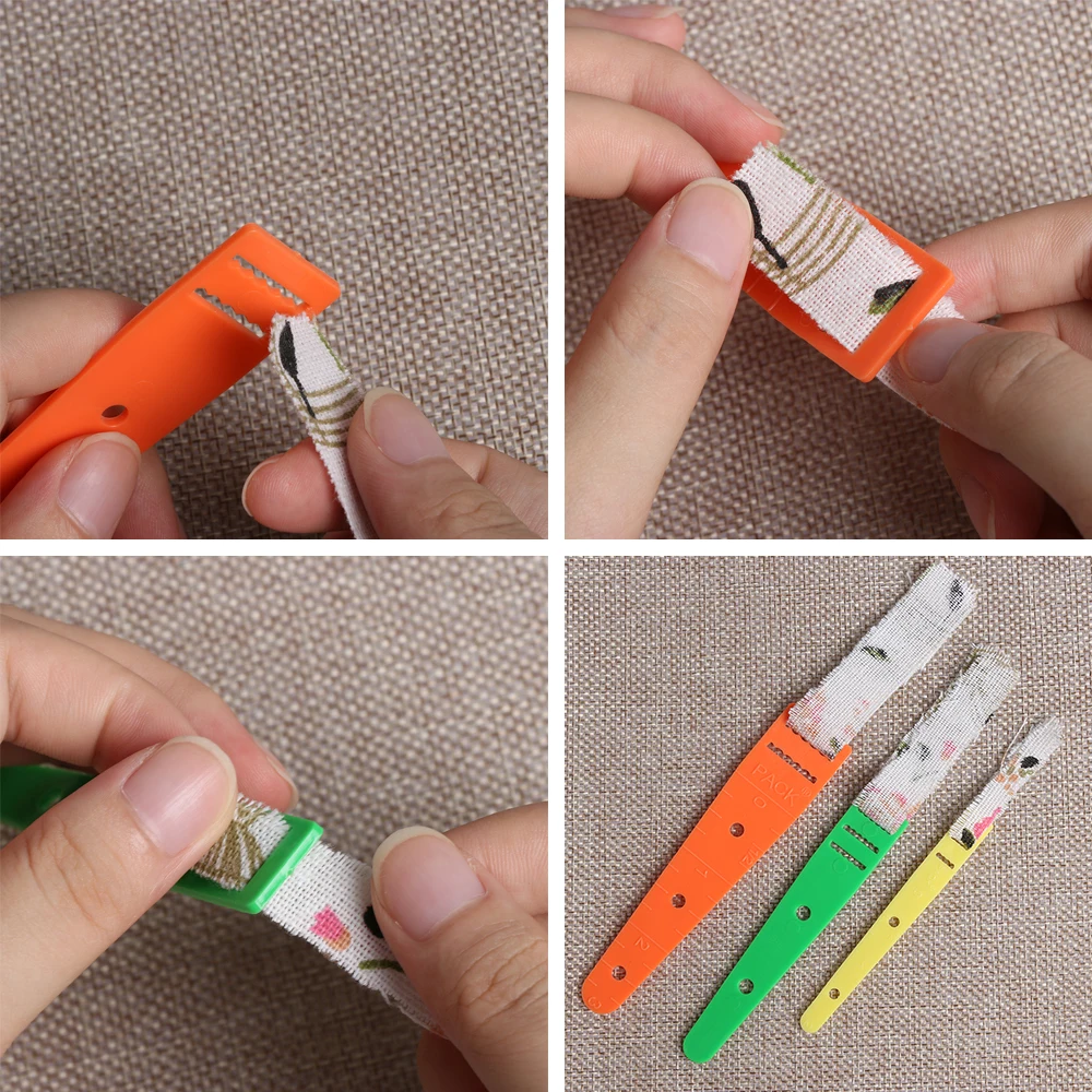 

3PCs/Set 3 Sizes 86mm 155mm 220mm Colorful Plastic Sewing Threaders Wear Elastic Band String Craft DIY Tool Home Sewing Helper