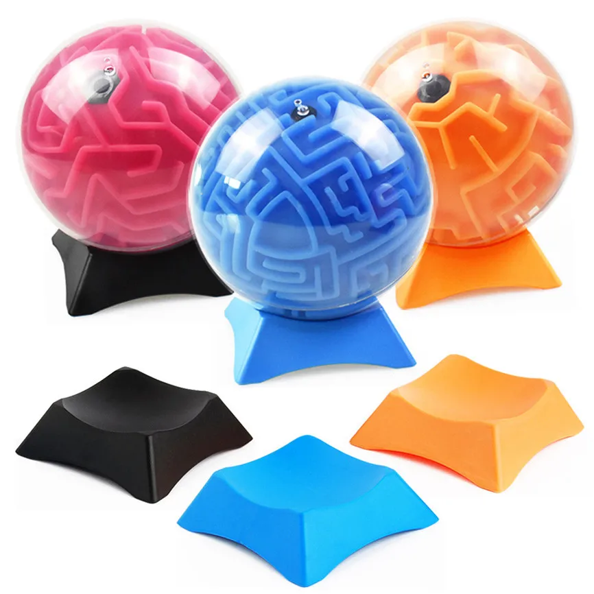 

3D Maze Ball Magic Puzzle Toy Base Balance Puzzle Game Toy Holder Base Stand 7.2x7.2x2.7cm Sep#3